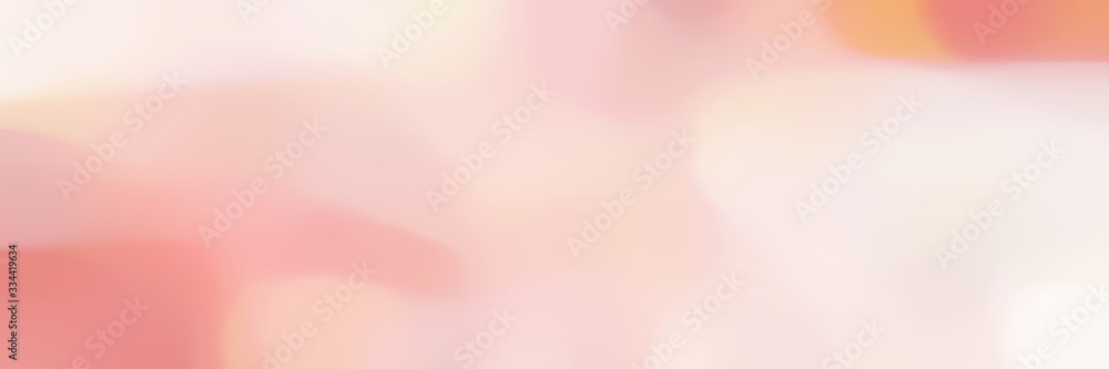 unfocused smooth horizontal banner background bokeh graphic with misty rose, pastel pink and dark salmon colors and space for text or image - obrazy, fototapety, plakaty 