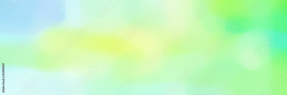 Fototapeta premium blurred horizontal card background texture with tea green, pale turquoise and light green colors and free text space
