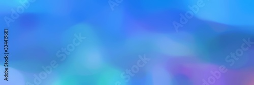 soft blurred iridescent horizontal banner background texture with royal blue, corn flower blue and medium purple colors space for text or image