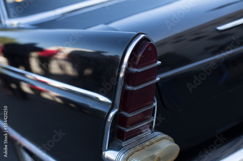 Close-up of retro car, selective focus.