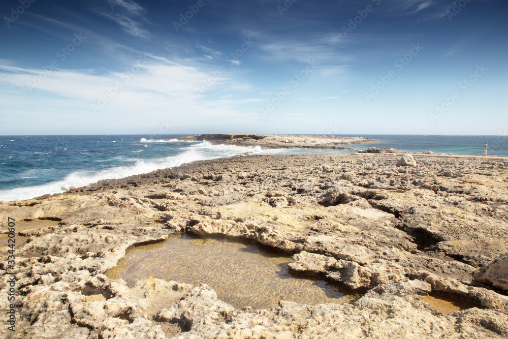 Seascape near Qawra Point Beach in Malta Seascape near Qawra Point Beach in Malta