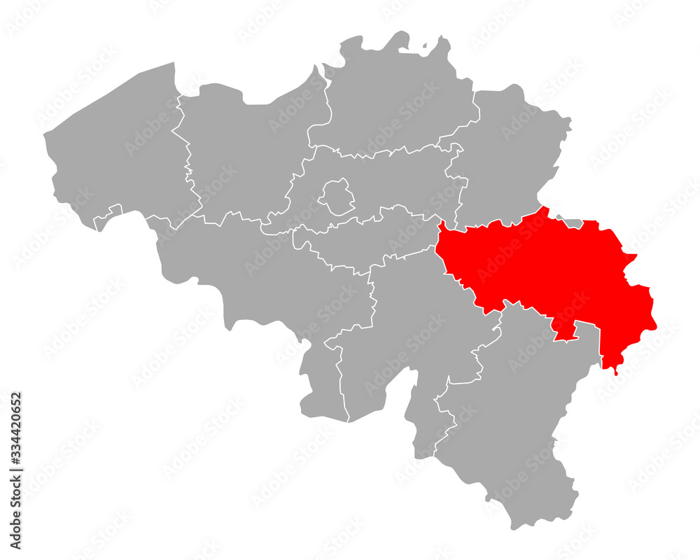 Karte von Lüttich in Belgien