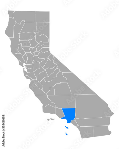 Karte von Los Angeles in Kalifornien