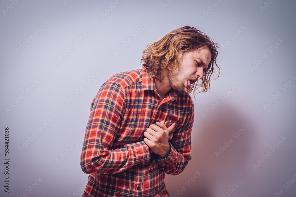 A man with a heart attack A man with a heart attack