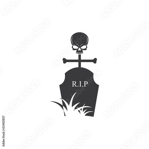 gravestone vector illustration design