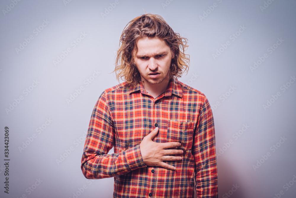 A man with a heart attack A man with a heart attack