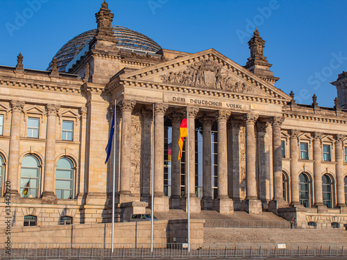 Reichstag building, seat of the German Parliament (Deutscher Bundestag) in Berlin, Germany