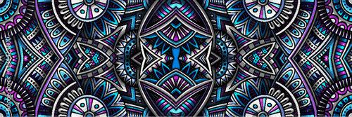 Abstract ethnic rug ornamental seamless pattern. Vector vintage background.