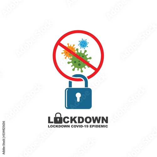 covid-19 corona virus lockdown vector icon illustration