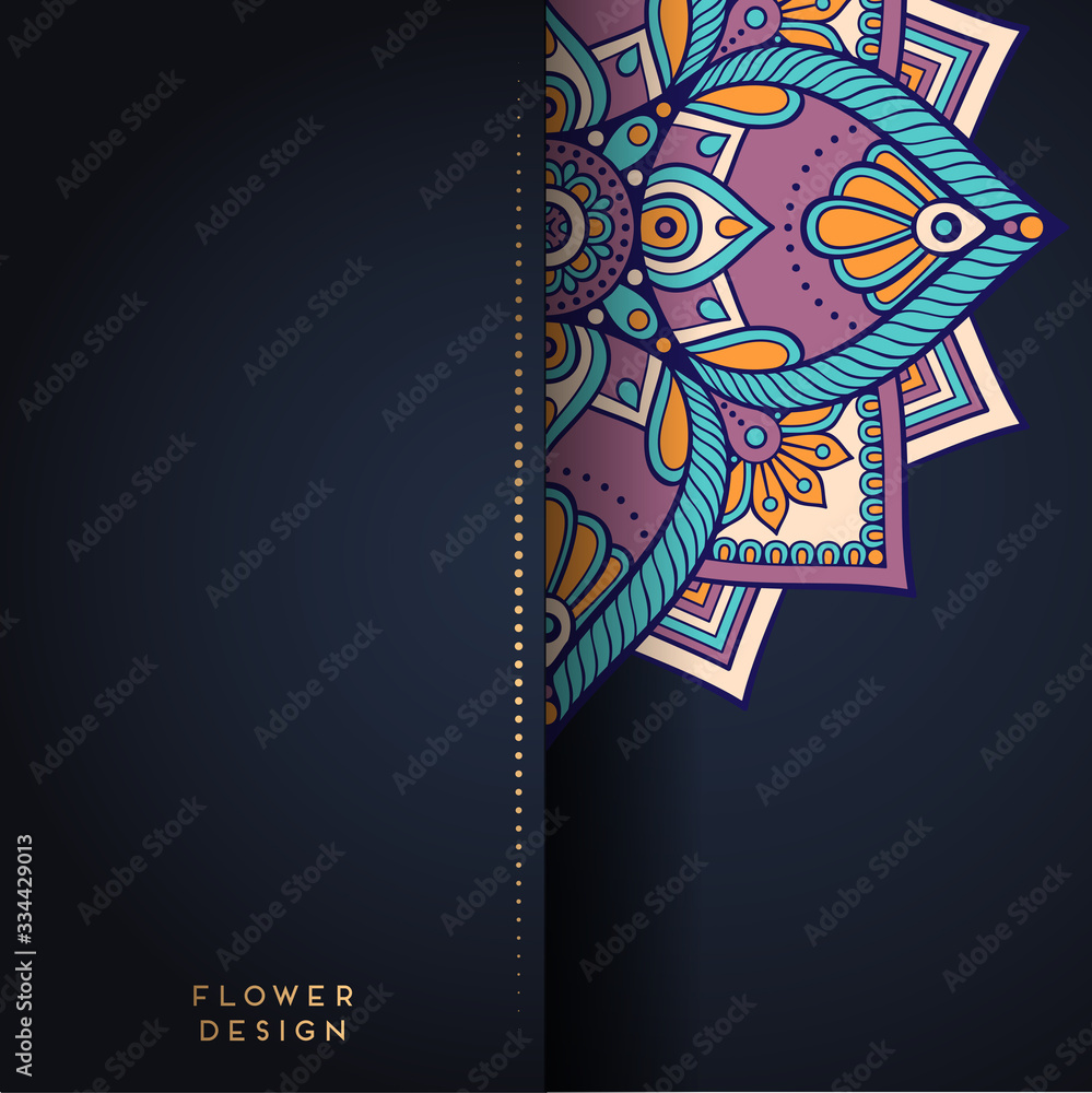 Card or invitation with mandala pattern Card or invitation with mandala pattern