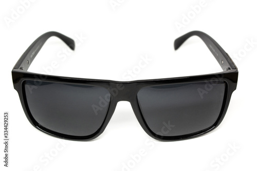 black isolated Sunglasses White background