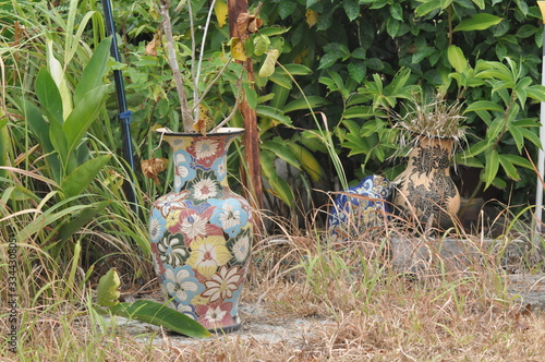 vintage vase outdoor style