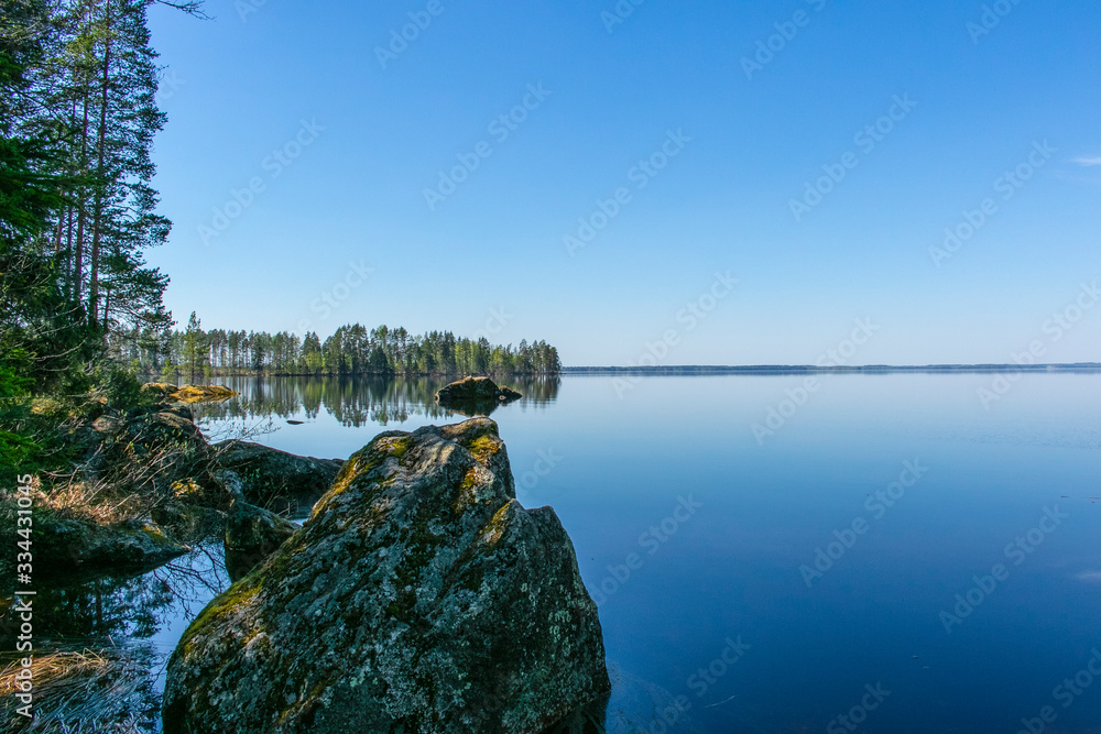 Fototapeta premium view of lake