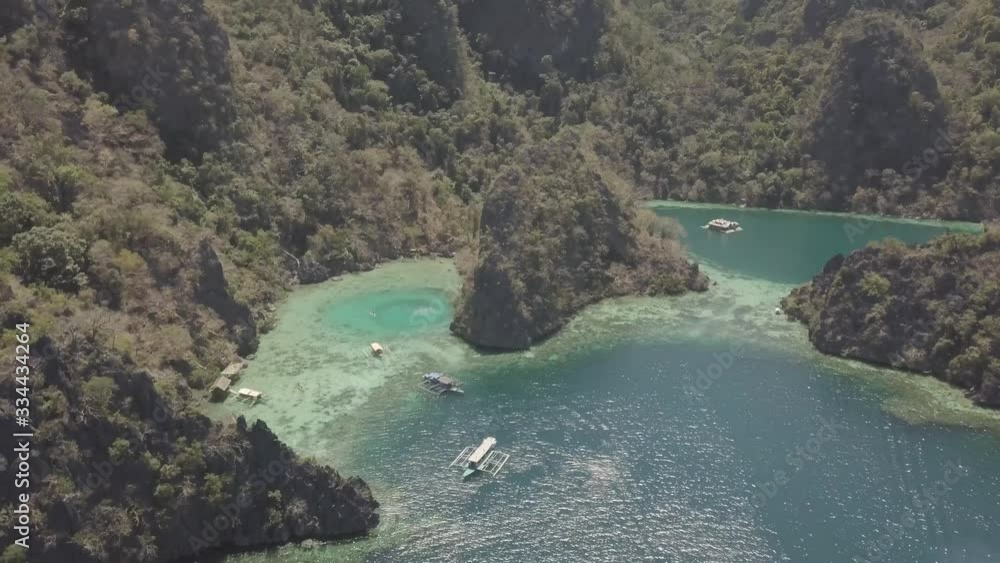 Philippines islands aerial view, Color flat Philippines islands aerial view, Color flat