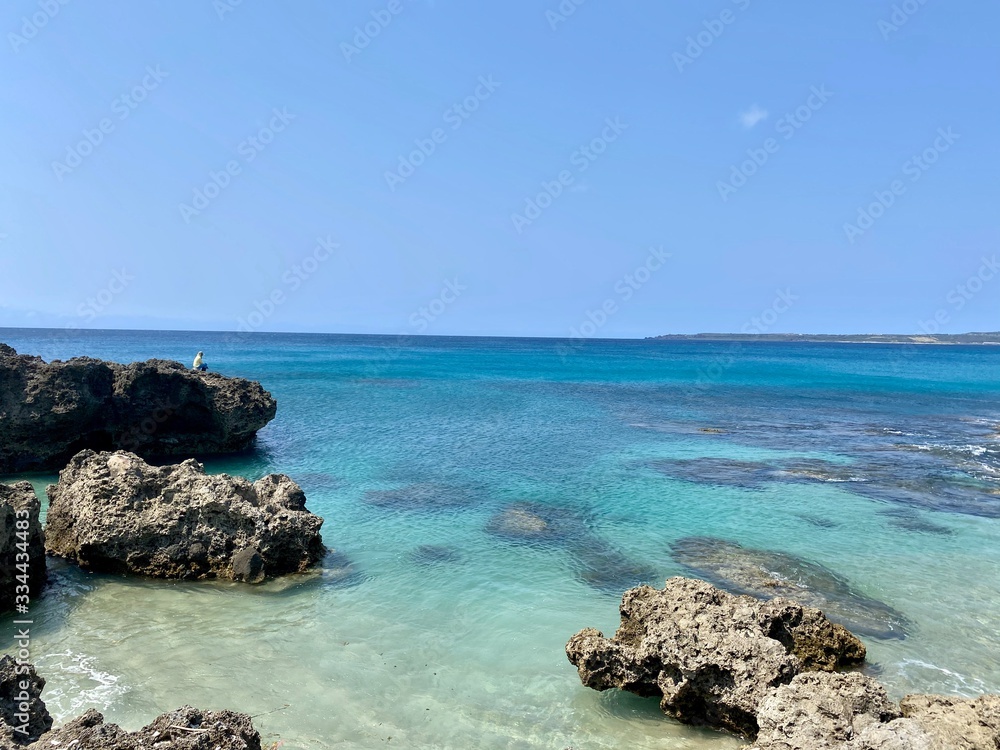 the crystal clear ocean and the azure blue skycrystal the crystal clear ocean and the azure blue skycrystal