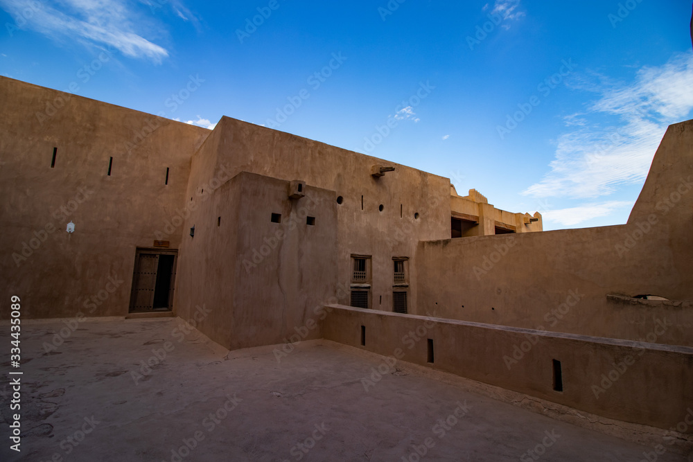 Inside al Rustaq fort close to Al Hajir mountains between Nizwa and Mascat in Oman