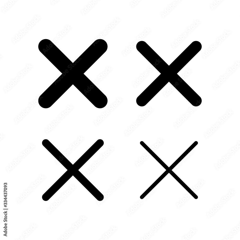 Obraz premium Cancel or close vector sign. Delete icon, no sign