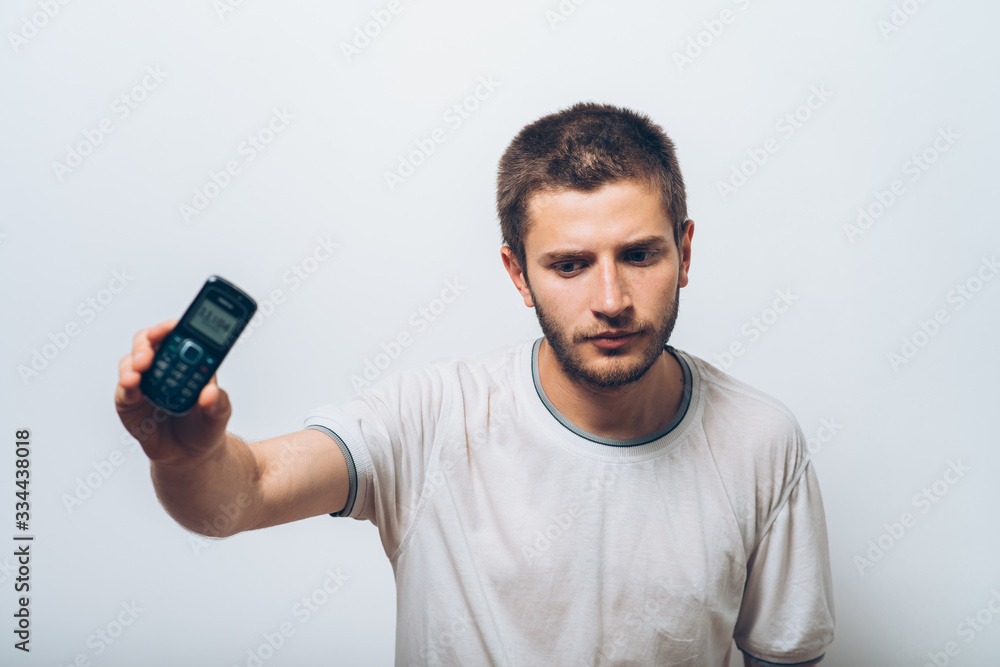 A man with a smartphone A man with a smartphone