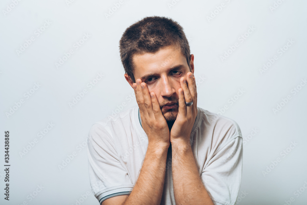 Exhausted sad man Exhausted sad man