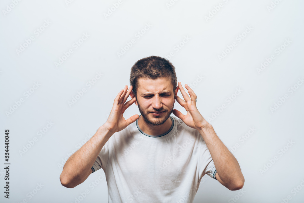 Close ears man Close ears man