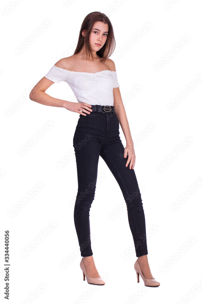 Fashion portrait of a young beautiful woman Fashion portrait of a young beautiful woman