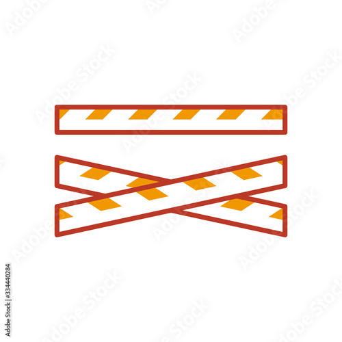 security tapes icon, half line half color style