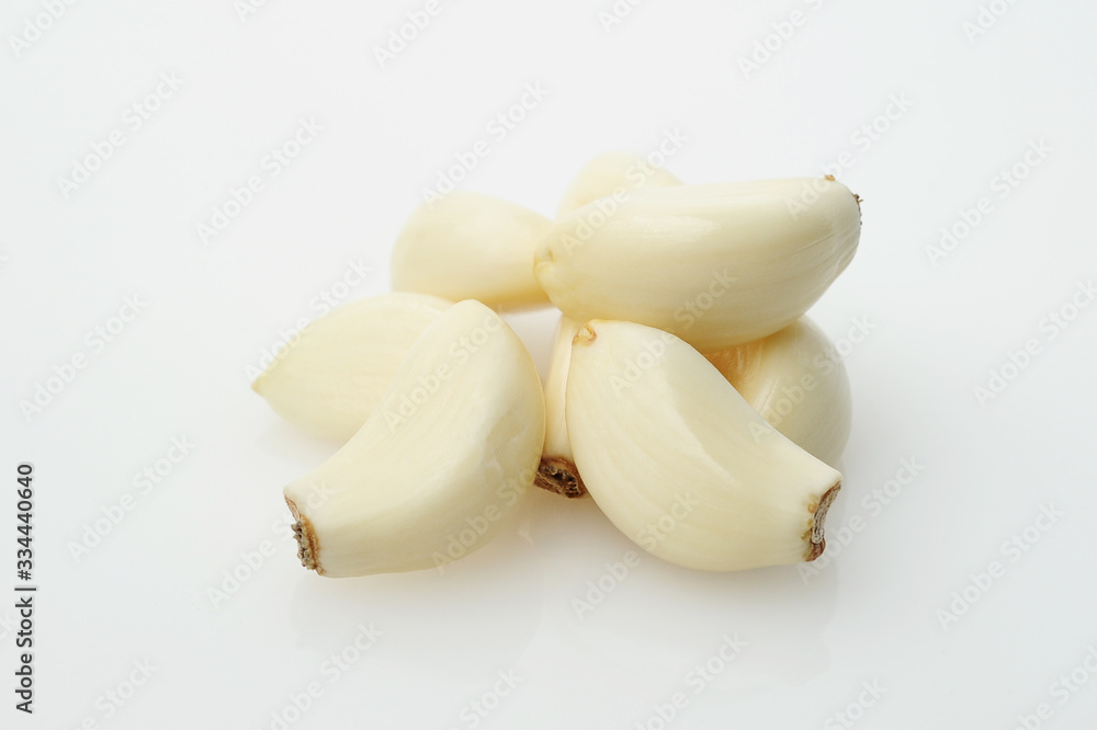 Closeup of Fresh Peeled Garlic Closeup of Fresh Peeled Garlic