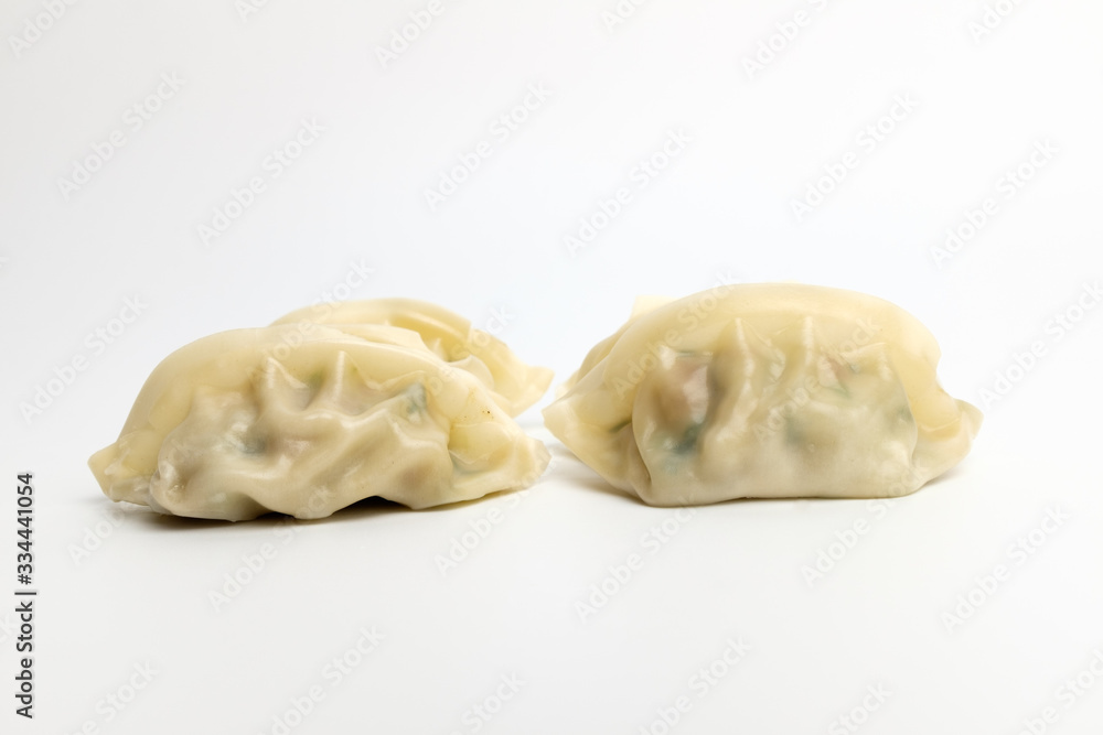 Pork dumpling on white background Pork dumpling on white background