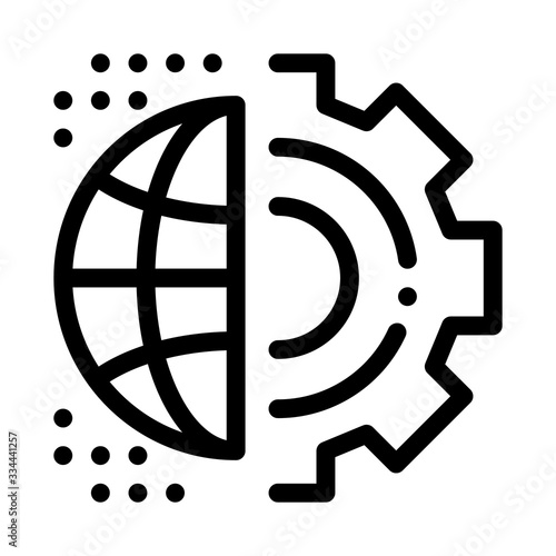 automated internet settings icon vector. automated internet settings sign. isolated contour symbol illustration