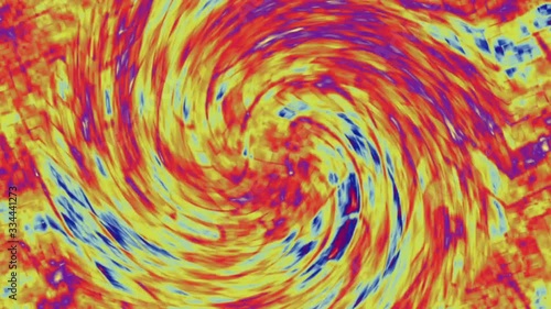 Yellow And Purple Dynamic Trippy Random Various Graphic Fluid And Glittering Gloss