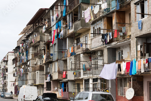 A picturesque, old, multi-storey house in Georgia, far from tourist routes.