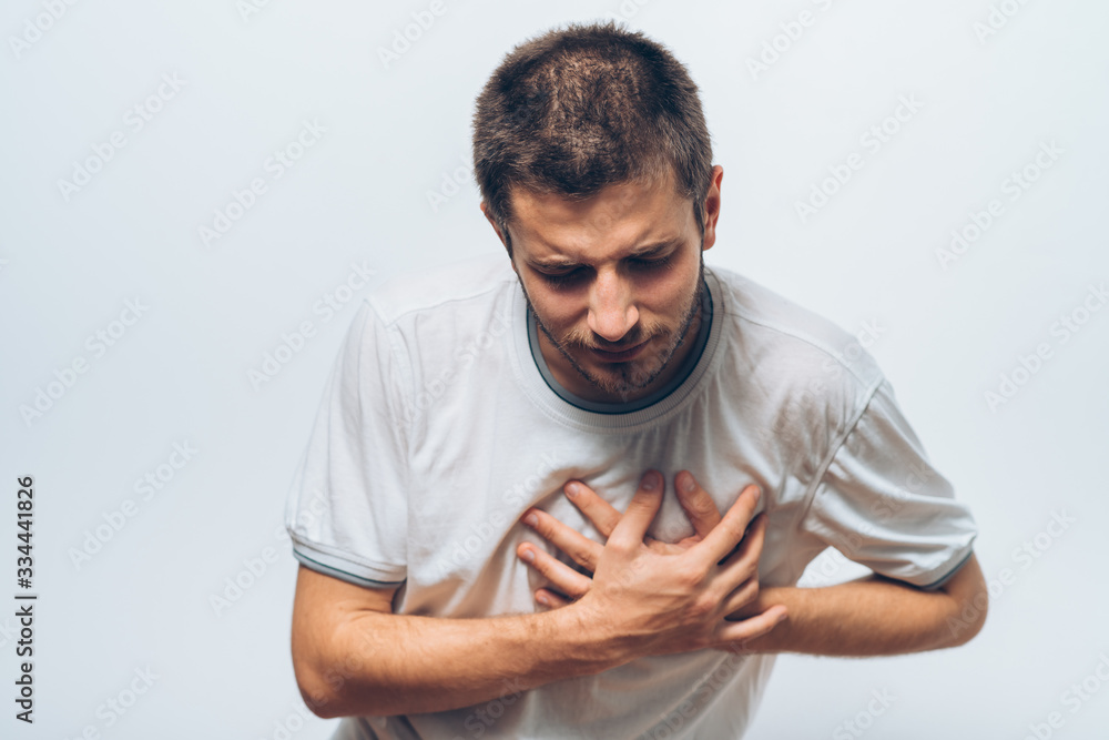 A man with a heart attack A man with a heart attack