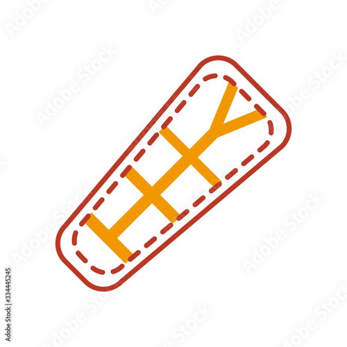 stretcher icon, half line half color style