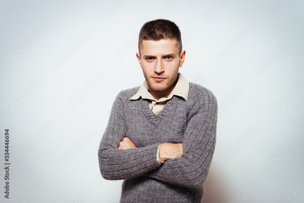 Portrait of a man arms folded Portrait of a man arms folded