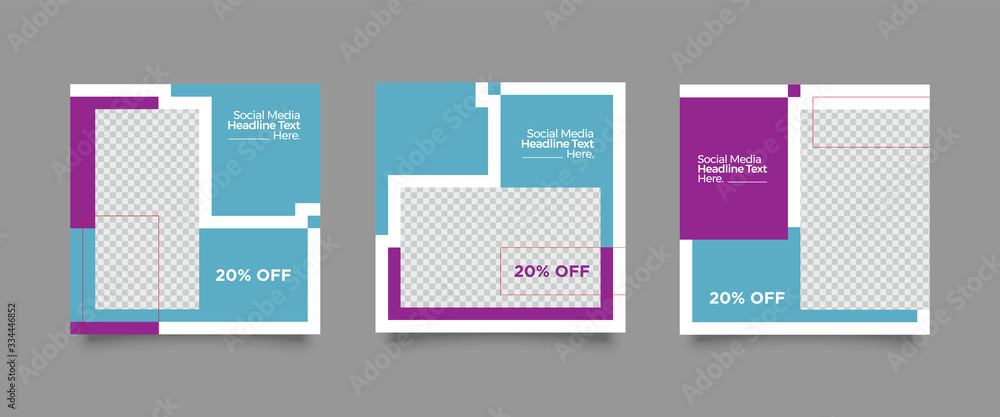 Editable Post Template Social Media Banners for Digital Marketing. Promotion Brand Fashion. Stories. Streaming. Vector Illustration - Vector Editable Post Template Social Media Banners for Digital Marketing. Promotion Brand Fashion. Stories. Streaming. Vector Illustration - Vector