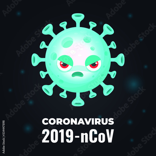 Novel corona virus 2019-nCoV concept.Corona virus nCoV denoted is single-stranded RNA virus. vector illustration of corna 