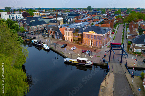 Aerial drone photo of heerenveen, Netherlands