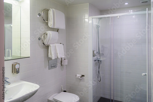 Wallpaper Mural Beautiful interior in white color of bathroom in a modern house Torontodigital.ca