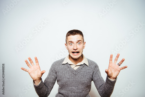 Εκτύπωση καμβά The man is afraid of fear