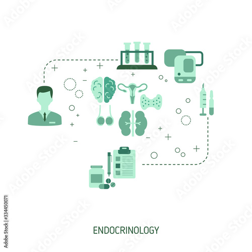 Vector Endocrinology Concept