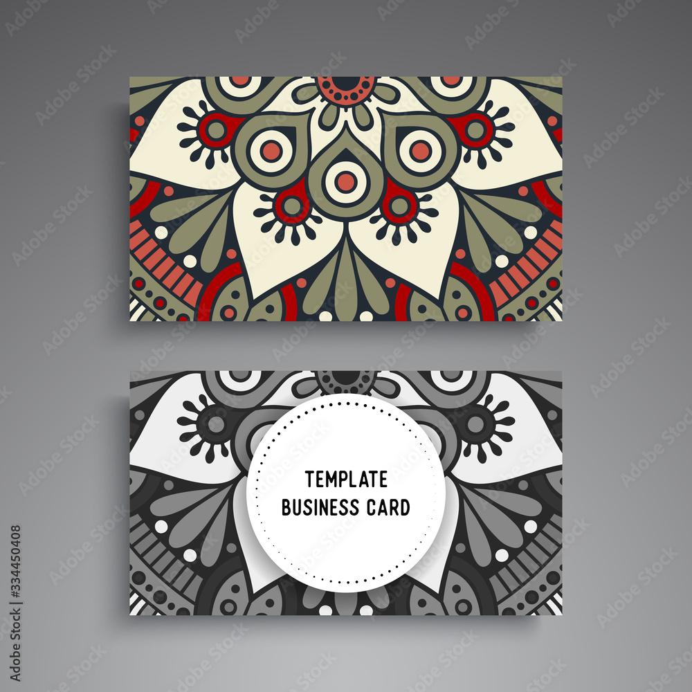 Fototapeta premium Business Card. Vintage decorative elements