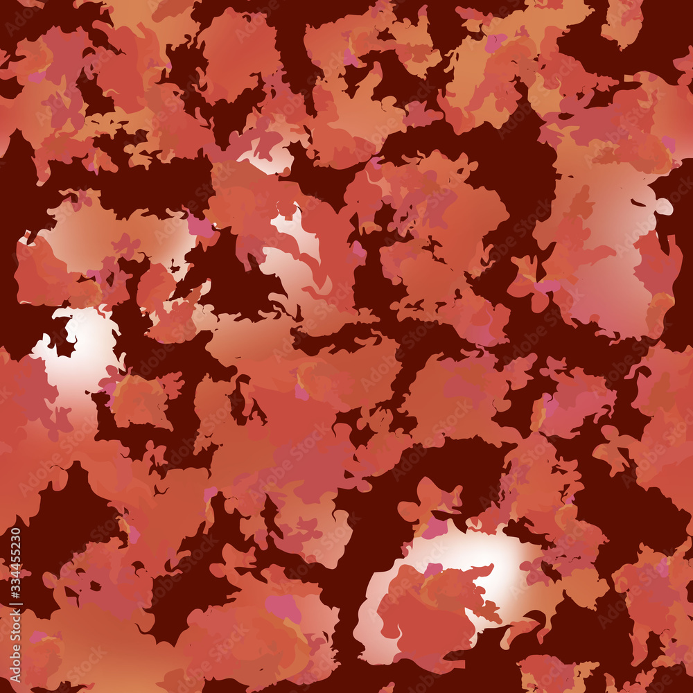 UFO camouflage of various shades of pink, red and white colors