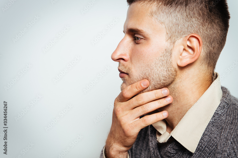 Fototapeta premium Man thinks