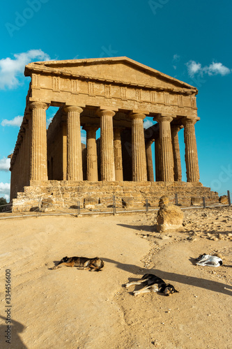 ancient temple of Concordia in Agrigento, Sicily