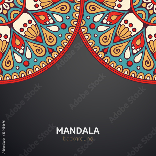 luxury mandala dark design background