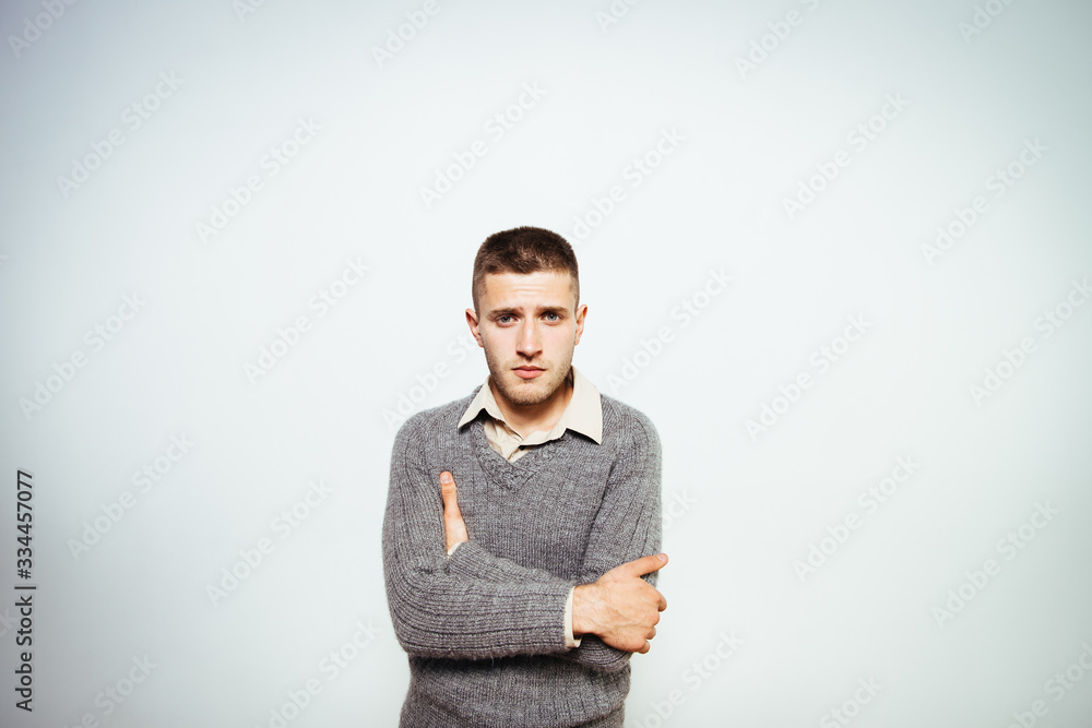 Portrait of a man arms folded Portrait of a man arms folded