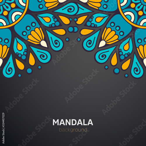 luxury mandala dark design background