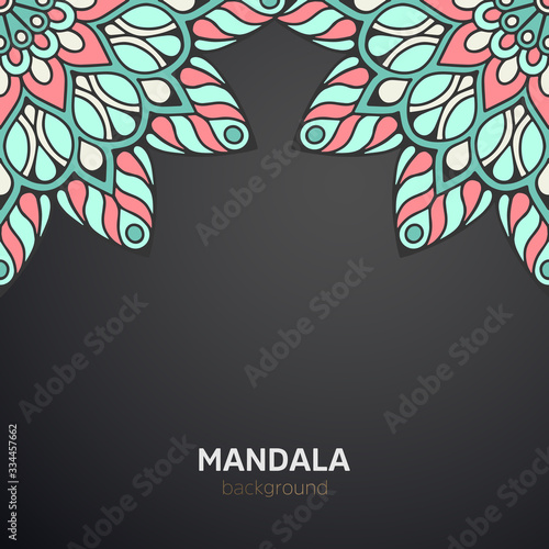 luxury mandala dark design background