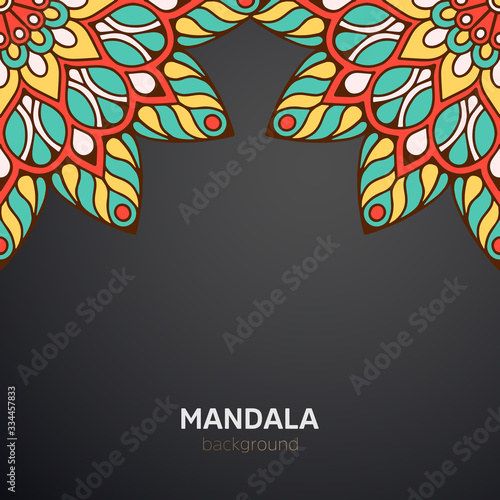 luxury mandala dark design background