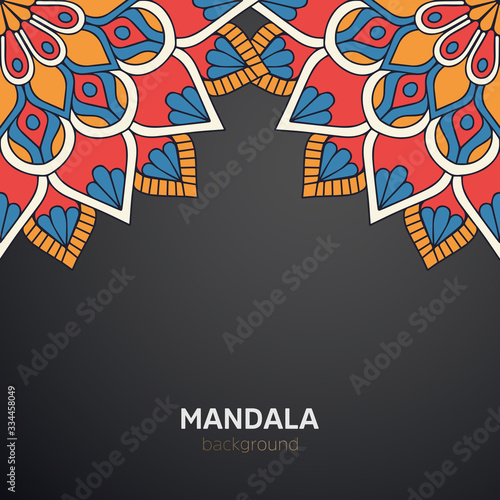 luxury mandala dark design background